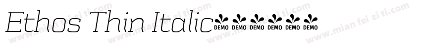 Ethos Thin Italic字体转换